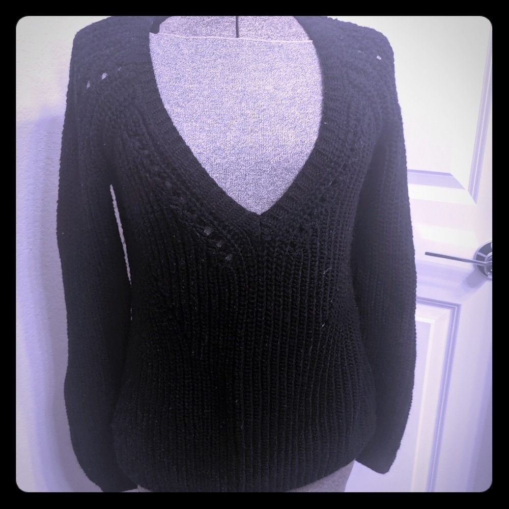 Calypso classic black sweater. Sexy, oversized.